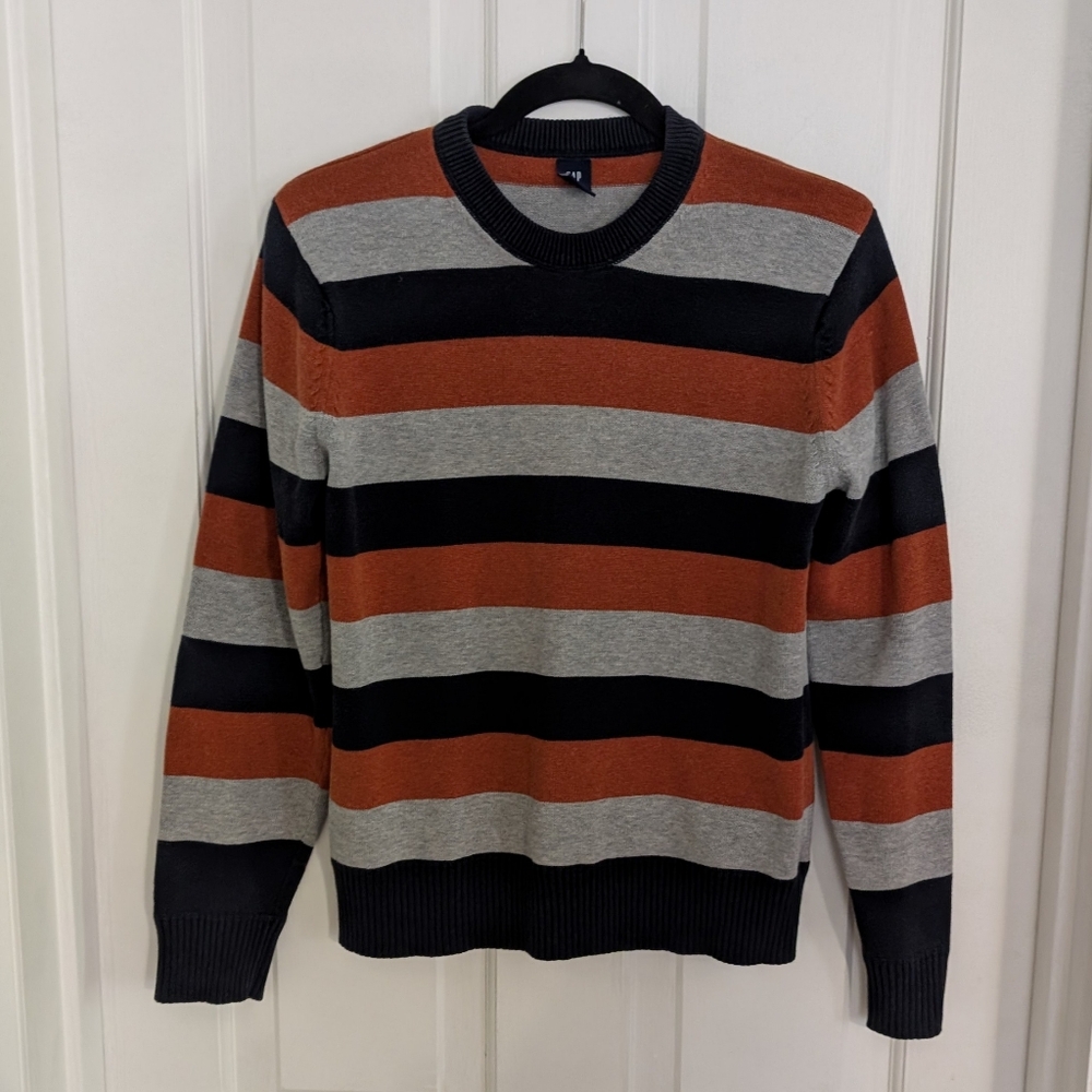 VTG GAP Mens/Unisex Striped Sweater XTRA SMALL Preppy Pullover Wool Blend